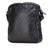 グッチ グッチシマ 斜め掛け ショルダーバッグ 201448 ブラック レザー レディース GUCCI 【中古】